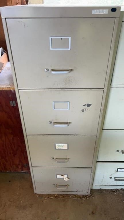 4 Drawer File Cabinet & Contents