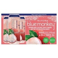 15-Pk 330 mL Blue Monkey Spark Lychee Juice