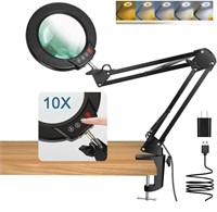 ($39) 10X Magnifying Glass with Light and Clamp