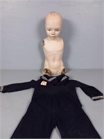 Vintage Mannequin Torso w/Sailors Outfit