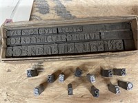 Box of Metal Letter Stamps