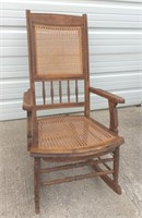 ANTIQUE CANE BACK ROCKING CHAIR