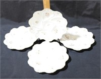 Set of 4 Matching Oyster Plates