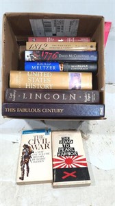 Box of History Books- Many "Like New"