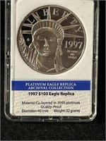Layered Platinum Eagle Replica