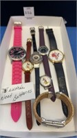 Wrist watches - variety -need batteries lot of 7