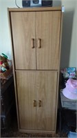 24" x 6 ft wood cabinet (no contents)