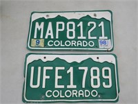 Colorado Lot 2 License Plates American Car Tags