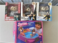 Barbie Bubbling Spa, and Singers Teddy Bears