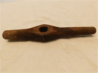 Vintage railroad spike hammer head, 15" long.