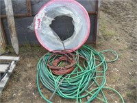 Approx 500ft garden hose, qty of pex & air hose