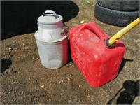 CNR pail c/w lid & gas jug