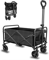 TWOCORN Collapsible Foldable Wagon (Black).