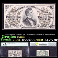 PCGS US Fractional Currency 25c Third Issue fr-129