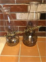 2) Glass Kerosene Lamps