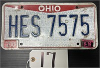 2019 Discover Ohio License Plate