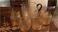 Small Pitcher w/ 6 Glasses