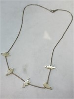 Vintage SW Liquid Silver Bird Fetish Necklace