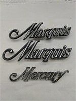Mercury Marquis -Badge Emblem Script 1973-76