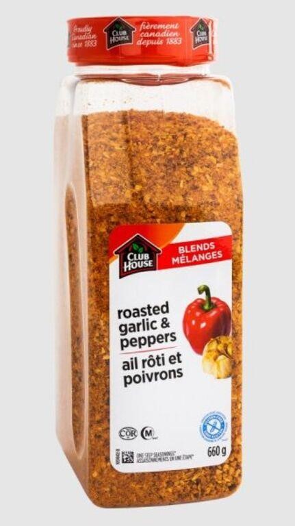 Club House Roasted Garlic and Peppers Seasoning,