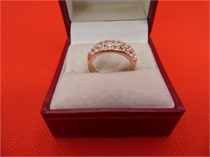 18 K  R G P Zirconia Ring Size 6