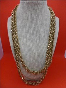 Gold Plated Link 46" Necklace