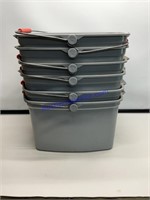 6 Rubbermaid 2628-88Plastic Double Bucket 19 qt.