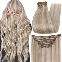 100% Remy Human Hair Clip in Hair Extensions 18"