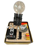 Vintage Kodak Brownie Hawkeye Camera Group