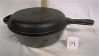 cast iron pan w/lid(commercial chef)