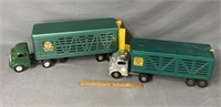 2 Vintage Structo Cattle Farm Toy Trucks