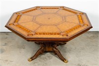 Maitland Smith Leather Top Game / Card Table