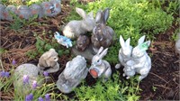 Resin Bunny's, concrete bunny ear broke