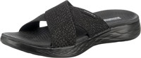 Skechers Women's ON-THE-GO 600 Sandal, Black Texti