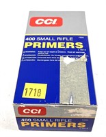 Case of 1000 CCI small rifle primers No. 400,
