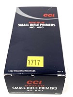 Case of 1000 CCI small rifle primers No. 450,