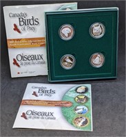 4 x Canadian Sterling Silver 50-Cent Coins - Birds