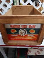 Cherokee Chief Brand Peaches Crate