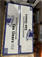 Case of (100) 65 Gallon Can Liners