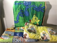 2 Vtg Sleeping Bags Bedspread Disney Holly Hobbie