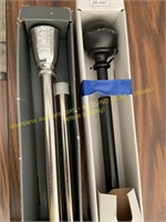 2 Threshold curtain rods 36-66" and 66-120”