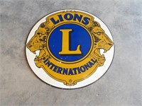 Lions International Metal Sign