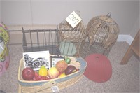 Bird cages, boat basket