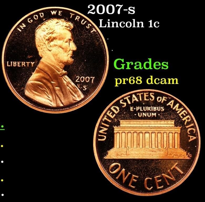 Proof 2007-s Lincoln Cent 1c Grades GEM++ Proof De