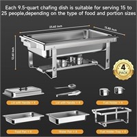 Chafing Dish Buffet Set, 4 Pack 9.5qt Chafing Dish