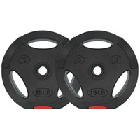 Vinyl 1 Inch Weight Plate for Training  Pair 15lbs