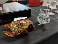 Glass Turtle and rabbit