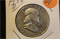 1958-D Franklin Silver Half Dollar