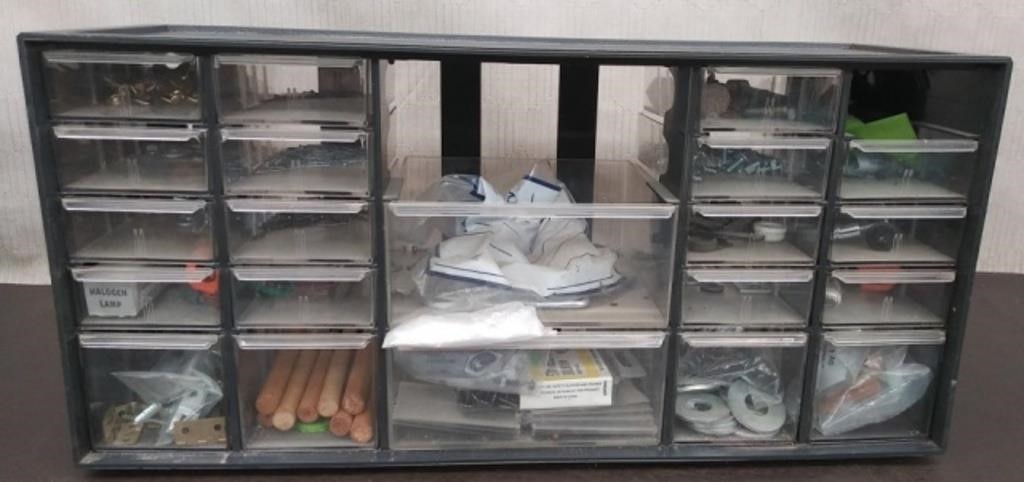 Hardware Organizer w/Contents-missing drawers