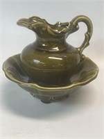 Vintage McCoy Pottery Olive Green Stoneware